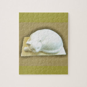 Cat on Gold Box II Jigsaw Puzzle