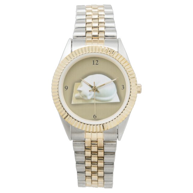 Cat on Gold Box II  Watch (Front)