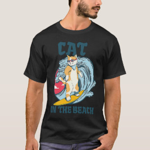 cat on the beach T-Shirt