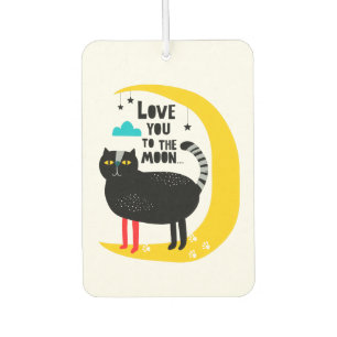 Cat on the moon air freshener
