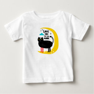 Cat on the moon baby T-Shirt