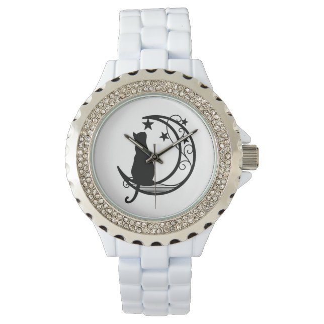 Cat on the Moon Silhouette Watch (Front)