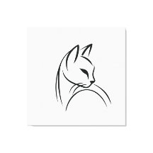 Cat one line minimalist design