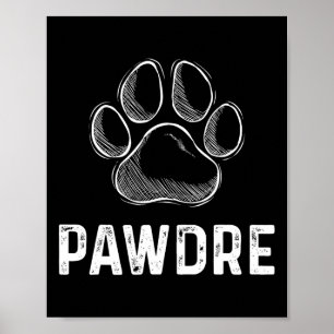 Cat Or Dog Dad Fathers Day Mens Pawdre Gift Poster