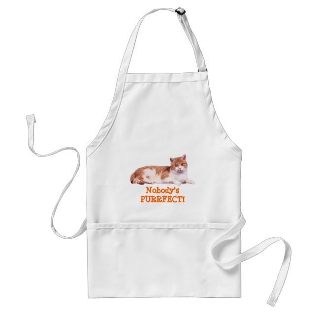Cat Orange & White Apron (Front)