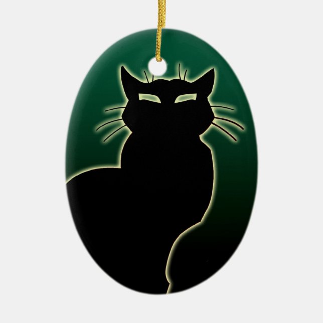 Cat Ornament Personalized Cat Decoration Gift (Front)