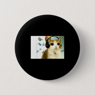 Cat Owl Funny Cursed Internet Trendy Meme Funny Me 2 Inch Round Button