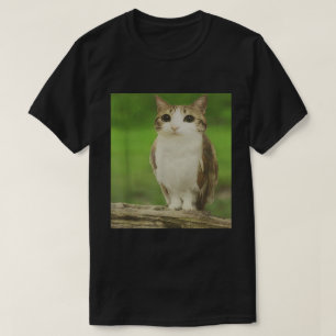 Cat Owl Meme   Cursed Animal Hybrid Design T-Shirt