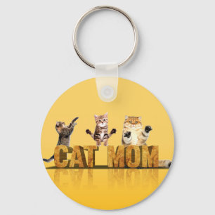 Cat owner gift cat mom gifts cat lady keychain