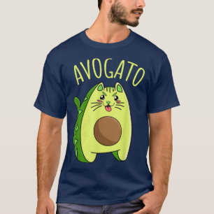 Cat Owners Vegan Vegetarian Cat Hangover Avocado T-Shirt