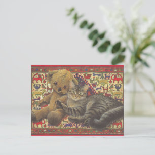 CAT PAINTED POSTCARD