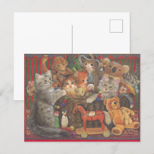 Cat Painted Postcard