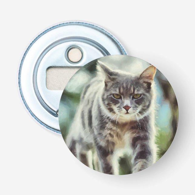 Cat painting bottle opener (Front)