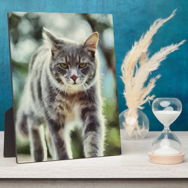 Cat painting plaque (Side)
