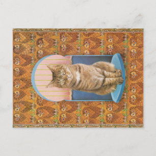 CAT PAINTING POSTCARD