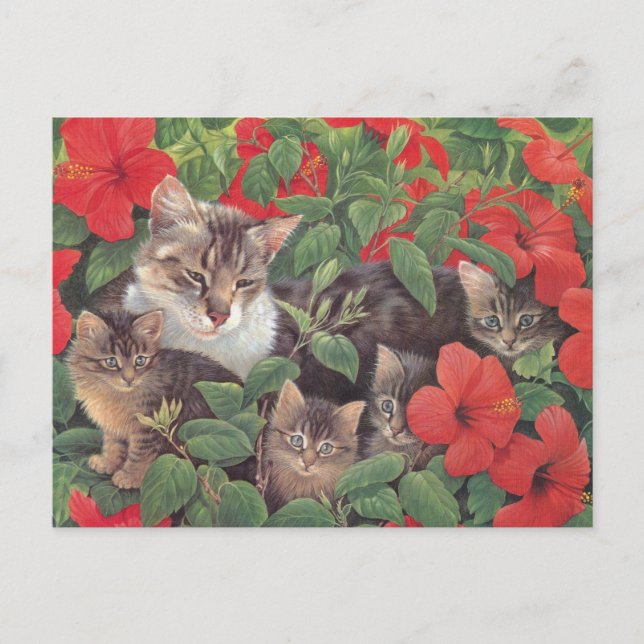 CAT PAINTING  POSTCARD (Front)