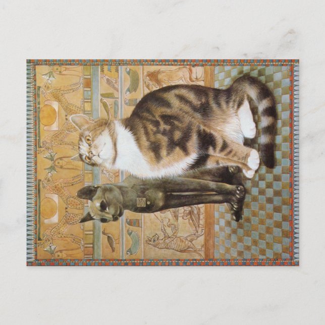 CAT PAINTING  POSTCARD (Front)