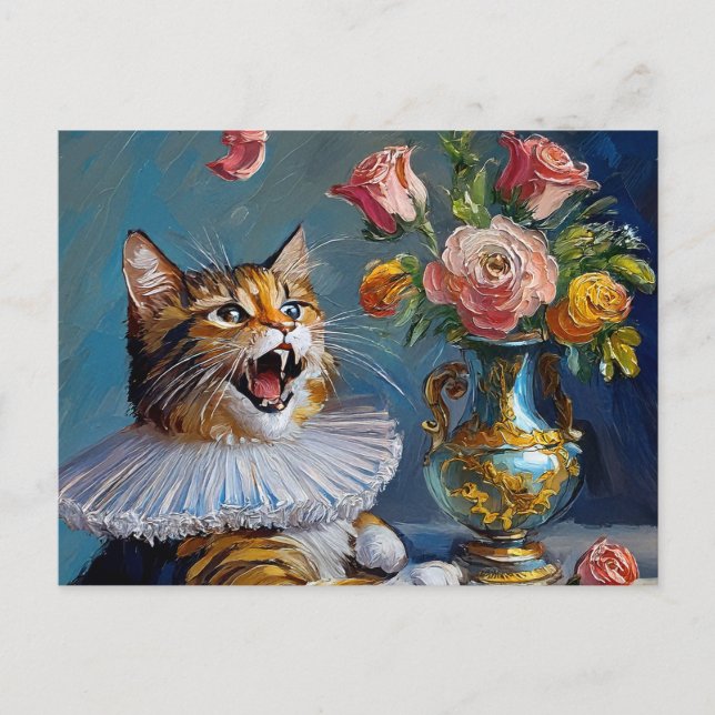 Cat painting postcard (Front)