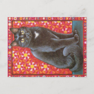 CAT PAINTING POSTCARD