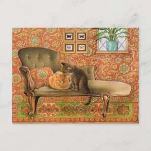 Cat painting postcards