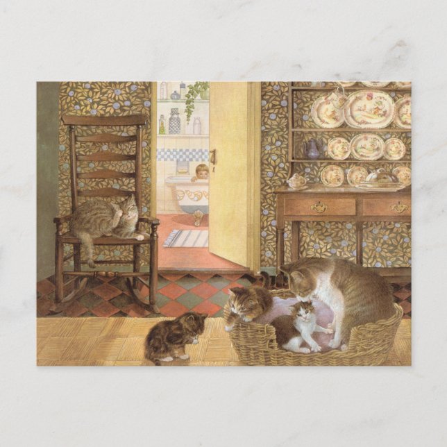 Cat painting postcards  (Front)