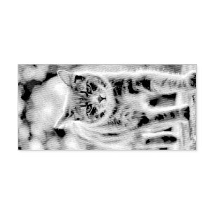 Cat painting self-inking stamp