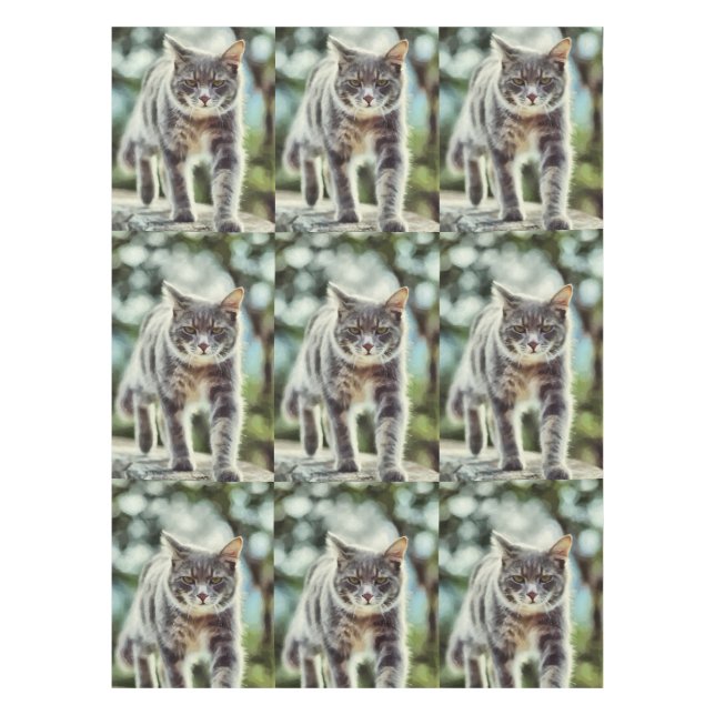 Cat painting tablecloth (Front)