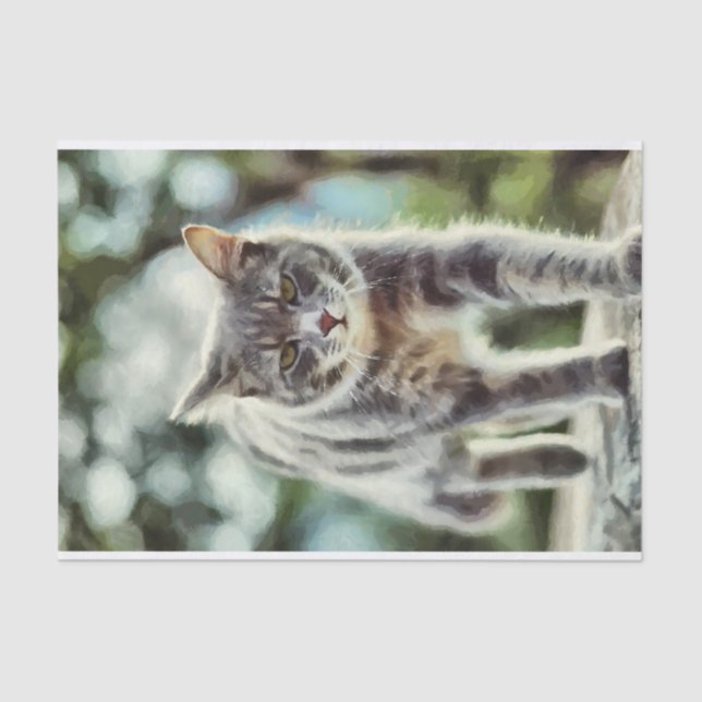 Cat painting tissue paper (Front)