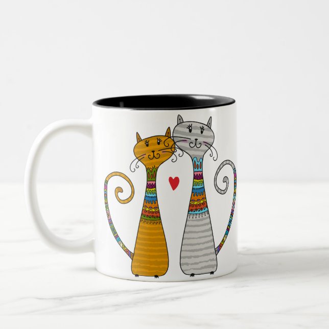 Cat Pair in Love - Mug (Left)