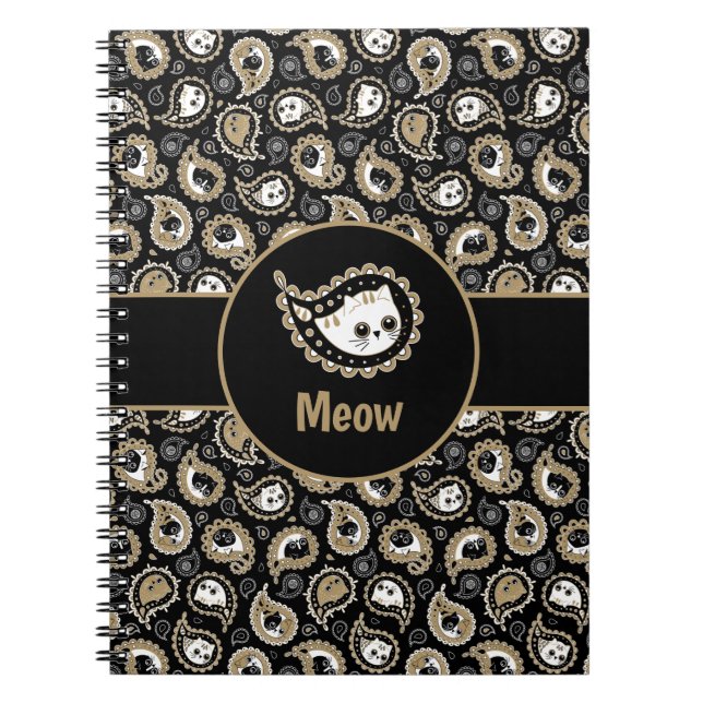 Cat Paisley Notebook (Front)