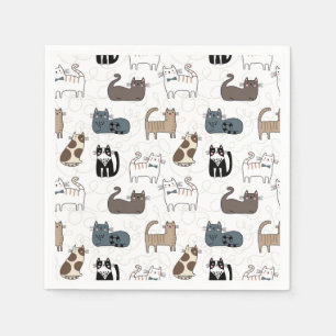 Cat Paper Napkins, Kitty Kitten Party Napkin