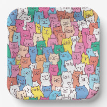 Cat Paper Plates, Kitty Kitten Party