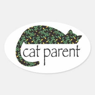 Cat Parent Oval Sticker