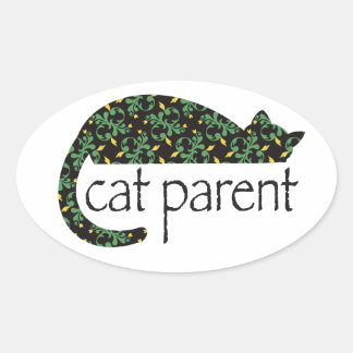 Cat Parent Oval Sticker