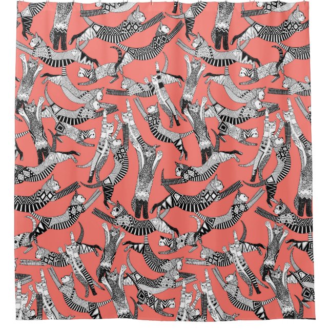 cat party blush coral (Front)