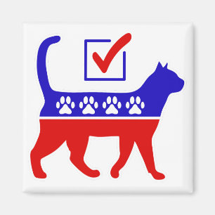 Cat Party Logo Feline Politics Great Party of Meow Magnet