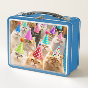 Cat Party Metal Lunch Box