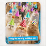 Cat Party Mouse Pad<br><div class="desc">Drop the cake. | Avanti,  the Global Humour Brand™ has been entertaining the world with its Feel Good Funny greeting cards for over 40 years. Our characters live life to the fullest and celebrate the humour in everyday life.</div>