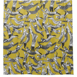 cat party ochre yellow