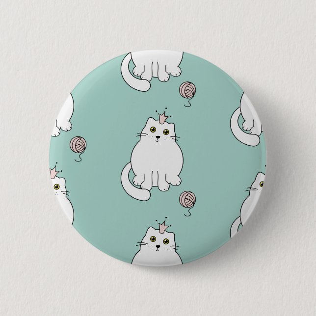 Cat pattern 2 inch round button (Front)