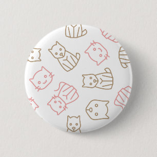 Cat pattern 2 inch round button