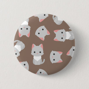 Cat pattern 2 inch round button
