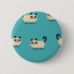 Cat pattern 2 inch round button