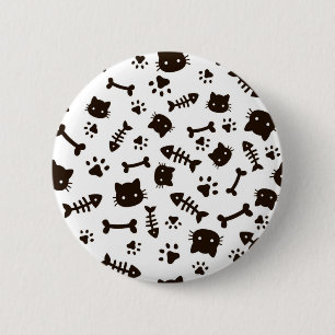 Cat pattern 2 inch round button