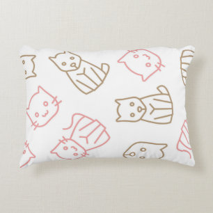Cat pattern accent pillow