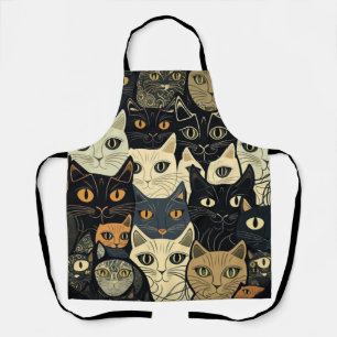 Cat Pattern Artsy Apron