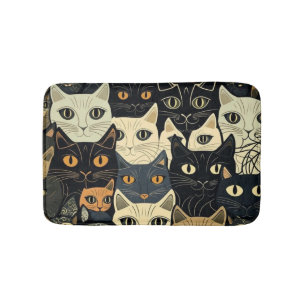 Cat Pattern Artsy Bath Mat