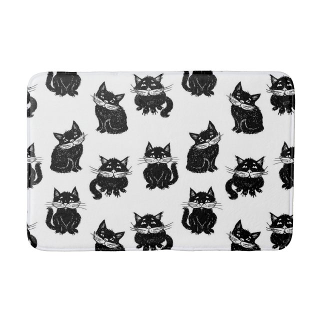 Cat pattern bath mat (Front)