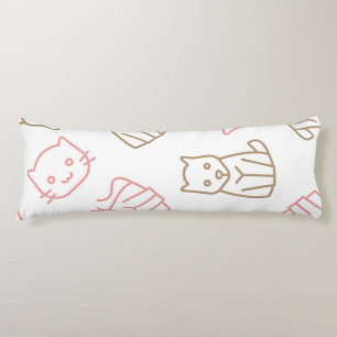 Cat pattern body pillow