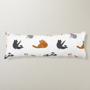 Cat pattern body pillow